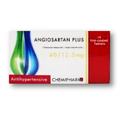 Angiosartan Plus 40 / 12.5 mg ( Olmesartan + Hydrochlorothiazide ) 28 film-coated tablets